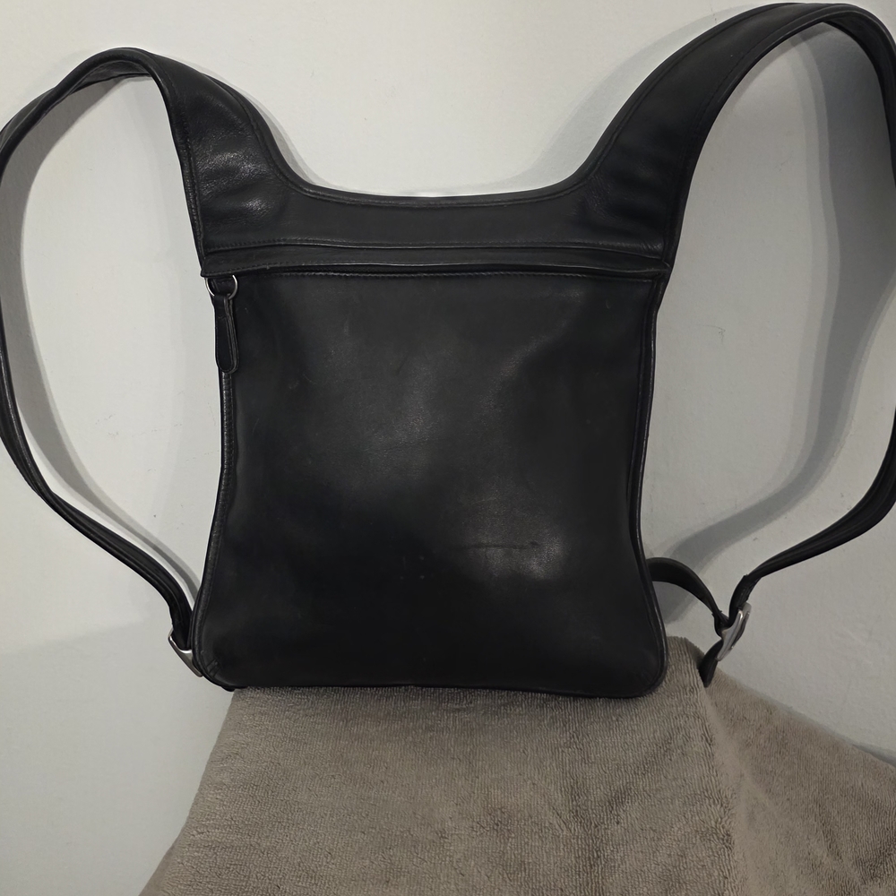 Coach Black Leather Backpack